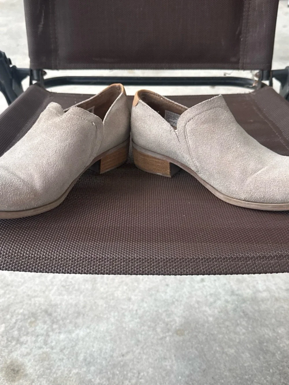 Toms Beige Suede Slip-On Loafers